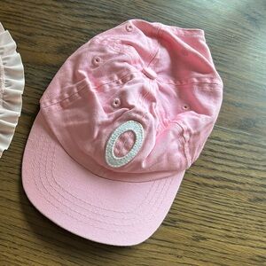 Pink “O” Monogram Baseball Hat for Toddler Girl